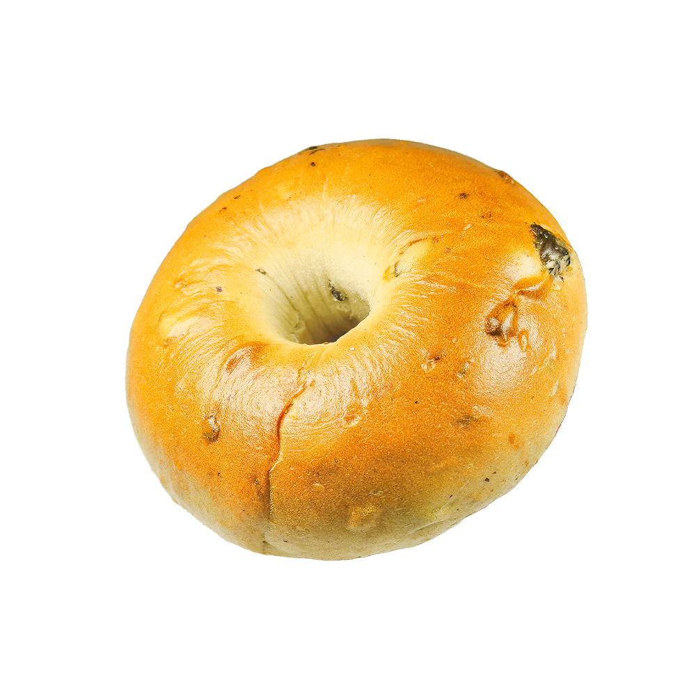 Bagel de passas e canela naturalmente doce