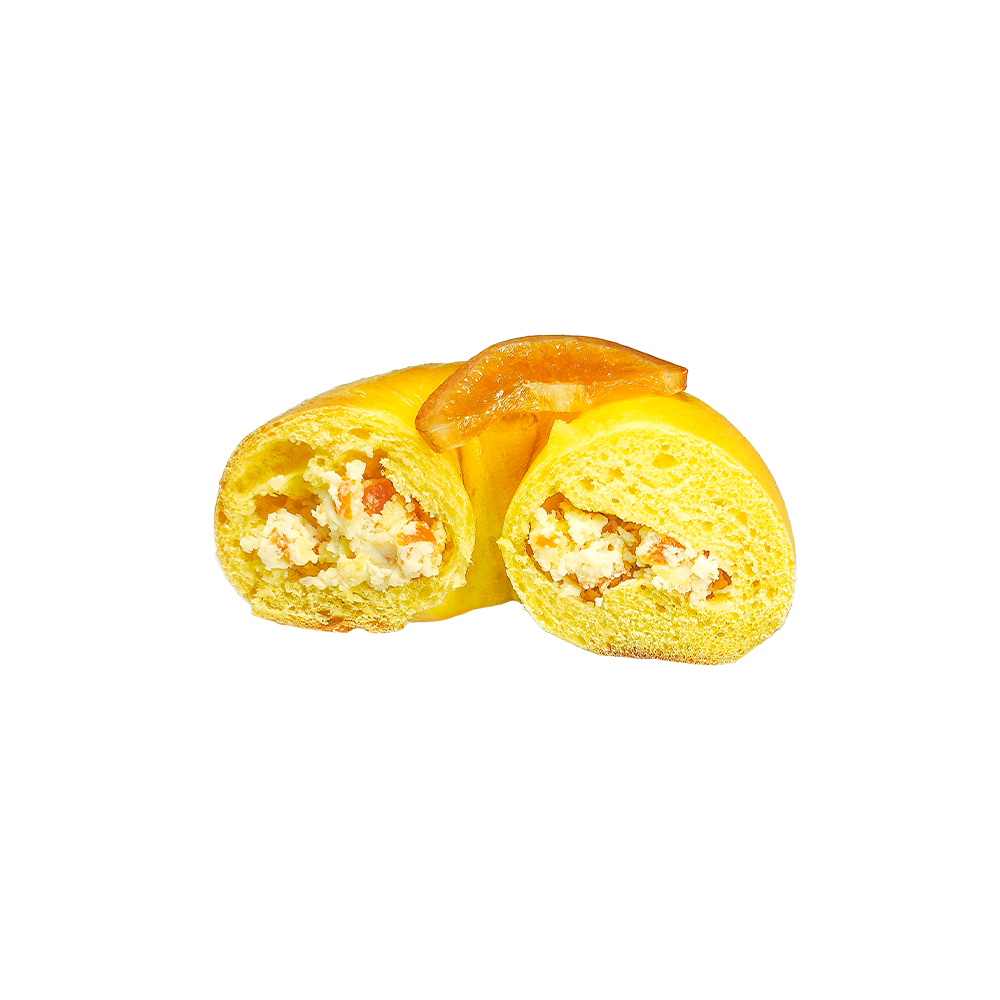 Bagel de cream cheese laranja doce e refrescante Bagel de cream cheese laranja doce e refrescante