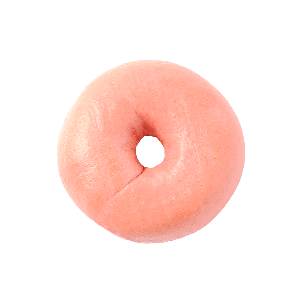 Bagel de cream cheese com rosas da Nova Zelândia