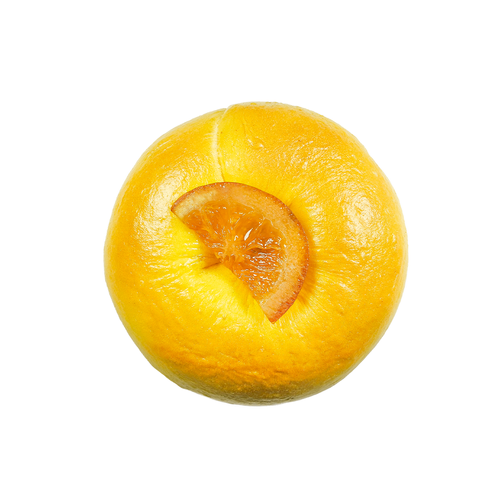 Bagel de cream cheese laranja doce e refrescante Bagel de cream cheese laranja doce e refrescante