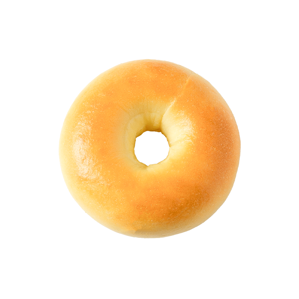 Bagel liso brilhante e quebradiço