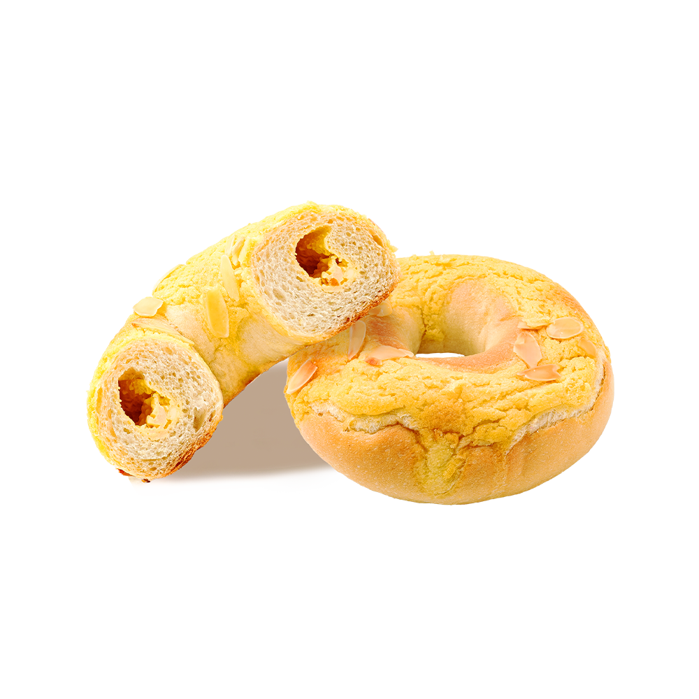 Bagel Torrado de Amêndoa, Manga e Coco
