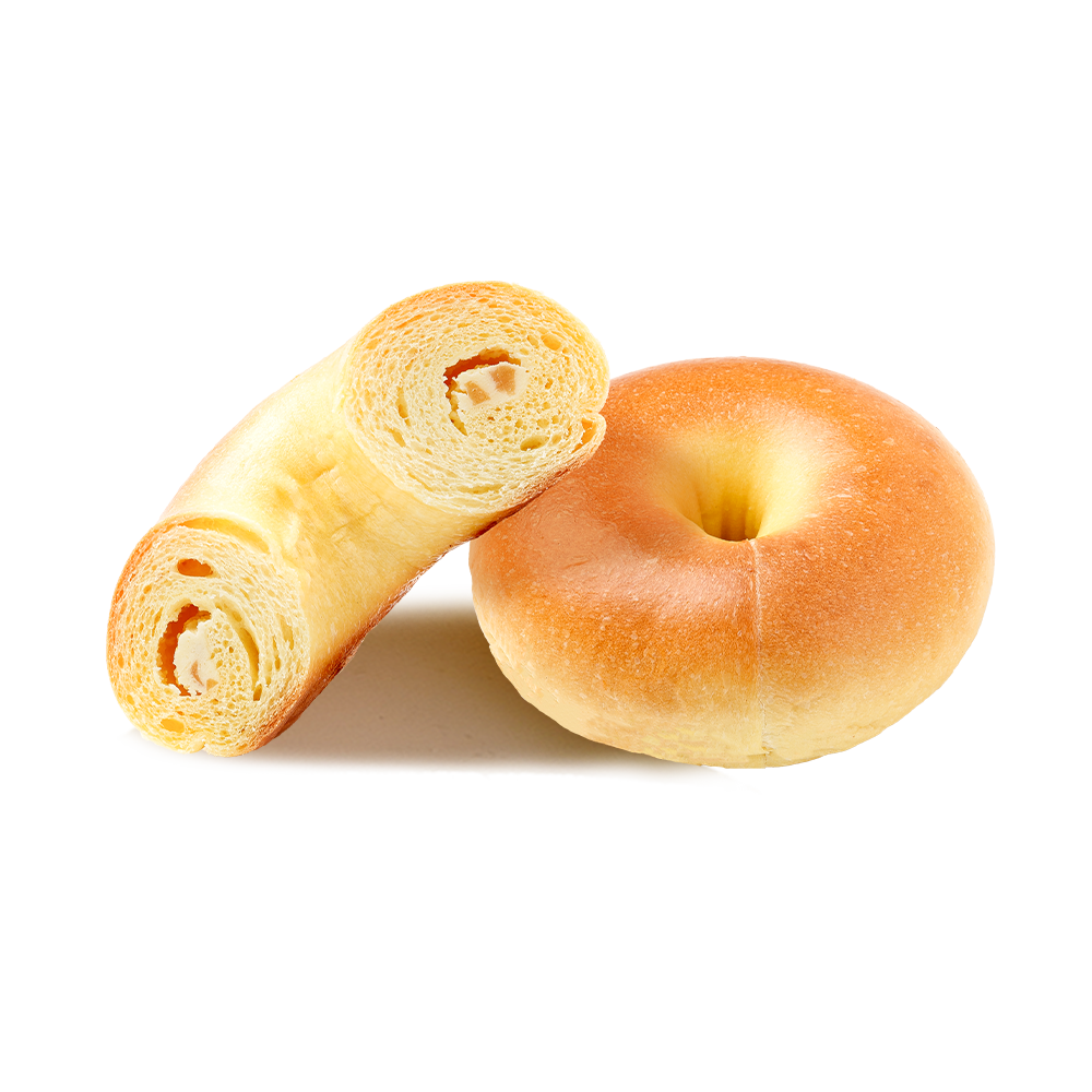 Bagel de queijo cremoso com manteiga e limão Kumquat