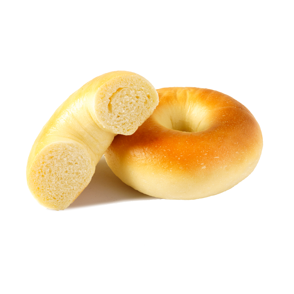 Bagel liso brilhante e quebradiço